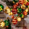 8 мигающих рождественских гирлянд, декоративный светильник на батарейках, узоры в виде снежинок и рождественских елок для домашнего декора