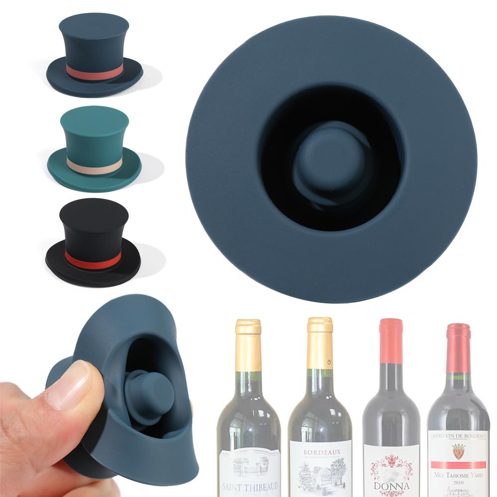 Creative Vacuum Sealed Champagne Wine Cork Silicone Wine Stopper Storage Cap