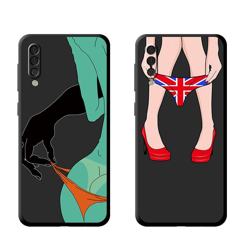 Сексуальный силиконовый чехол с узором в виде задницы для девочек, чехол для Samsung Galaxy A30 A10 A50 A70 A20 A51 A01 A04 A03 A71 A40 A20e A20s, черный