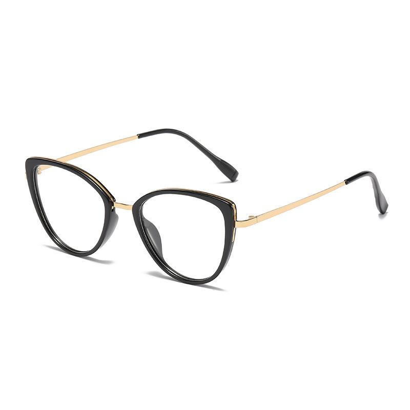 Cat Eye Glasses Frame Trendy Fashion Anti-Blue Light Glasses Color-Changing Anti-Blue Light Glasses