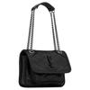 Saint Laurent Женская мини-сумка Niki V из стеганой кожи с магнитной застежкой Черная 823951-0EN04-1000