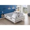 Pack Bed Base Mattress 160 X 200 Cm - Height 24 Cm - Duvet and 2 Pillows - 7 Zones - Reversible - Made In Belgium
