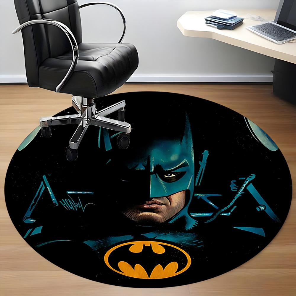 1pc batman, superhero Chair Carpet for Office Non-Slip, Indoor Non-Slip Washable Carpet, Non-Shedding Mat For Office yy251030036