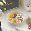 Креативная фарфоровая тарелка с несколькими сетками в корейском стиле, однотонная нестандартная керамическая посуда для фруктового салата, овсянки, закусок