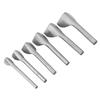 6pcs Set DIY Leather Carft V Shape Punch Belt End Cutter For Home Leather Sewing(15-40mm)