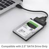 Кабель-адаптер SATA на USB 3.0 для 2,5-дюймового жесткого диска HDD/SSD, передача данных, конвертер внешнего жесткого диска с поддержкой UASP (черный)