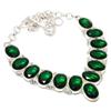 Chrome Diopside Gemstone 925 Sterling Silver Plated Jewelry Necklace 18"