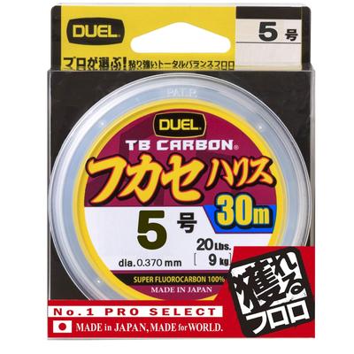Линия DUEL (Фторуглерод) TB CARBON Линия Fukase 30м #5 Натуральный Прозрачный