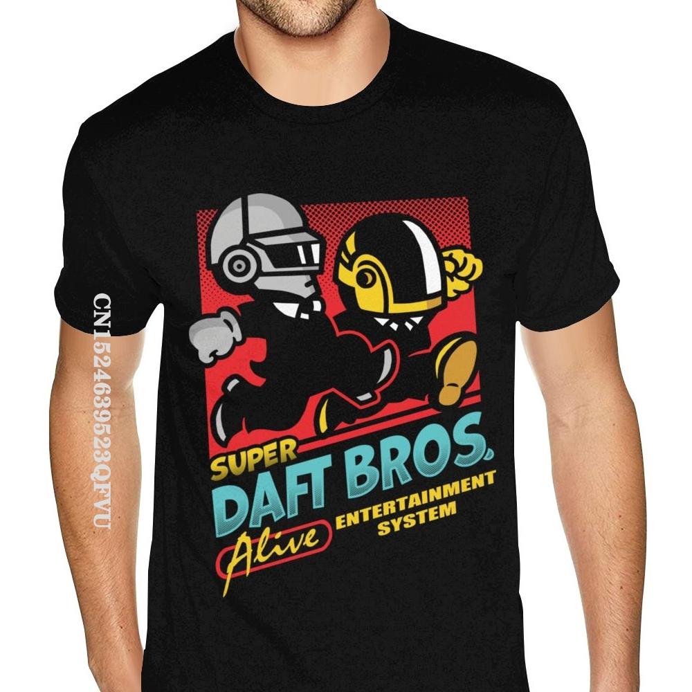 Рождественские футболки Daft Bros Daft Punk для мужчин, изготовленные на заказ в готическом стиле, аниме-футболка в стиле ретро из хлопка, прямая поставка