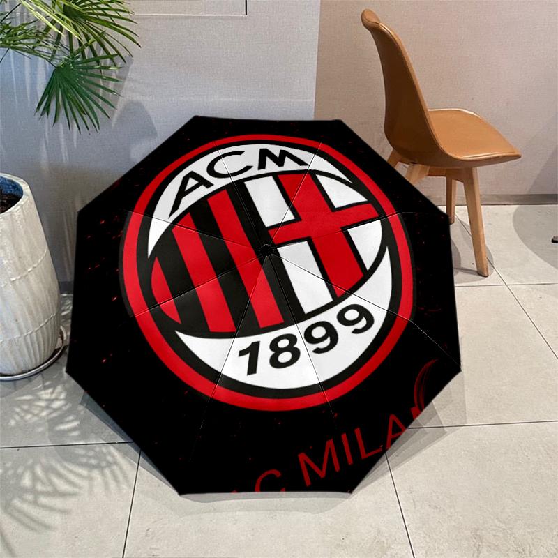 A-AC Milan Umbrella with Automatic Open/Close & Self-8-Rib Heavy-Duty Umbrella, Compact Travel Umbrella Suitable for Outdoor