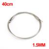 10/1Pcs Thicss Stainless Steel Wire Eyelets Signage Fixing Rope Cable Tether Chain Fall Safety Lanyard Ended Short Wire Ropes