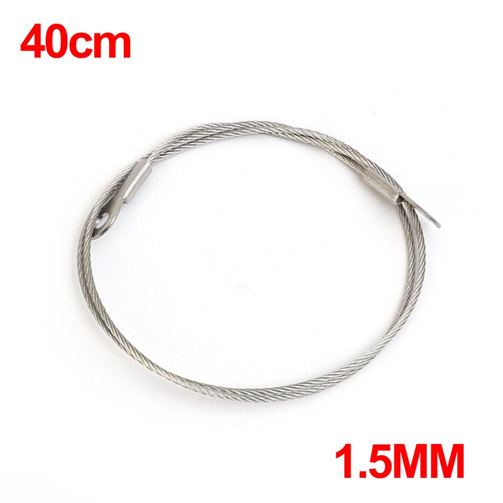 10/1Pcs Thicss Stainless Steel Wire Eyelets Signage Fixing Rope Cable Tether Chain Fall Safety Lanyard Ended Short Wire Ropes