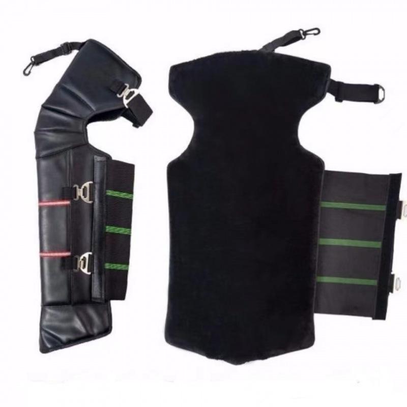 Наколенники из натуральной кожи и шерсти с флисовой подкладкой - Защита от зимнего холода и ветра для езды на мотоцикле и электросамокате