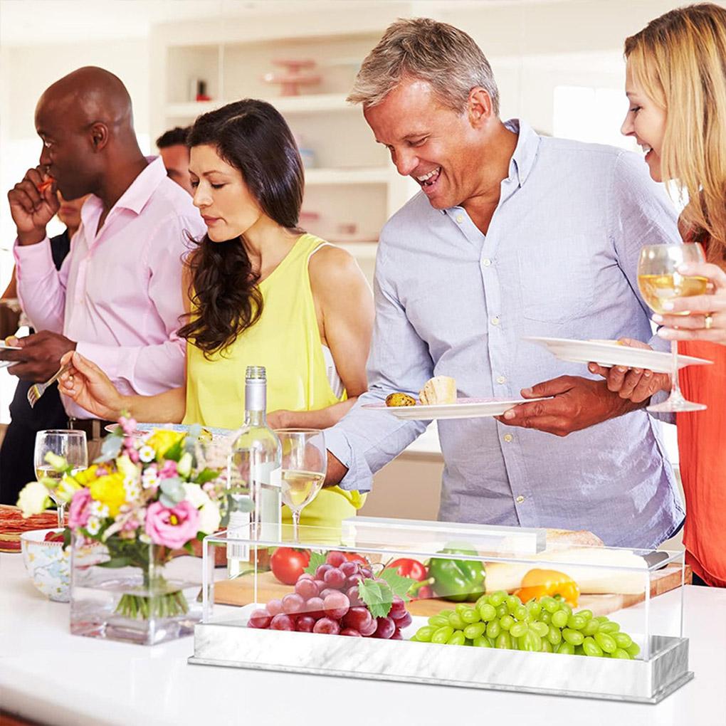 Acrylic Cake Stand Pastry Serving Tray Rectangle Dessert Display Plate Acrylic Rectangular Cake Tray