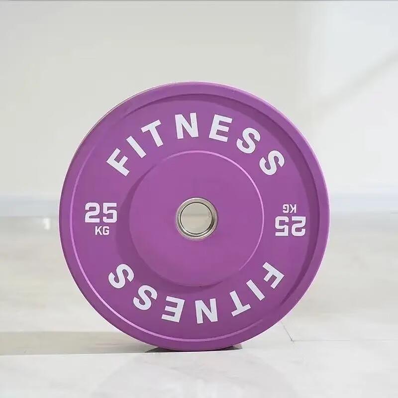 Longchan Macaron 25kg Large Hole Full Rubber Barbell Plate