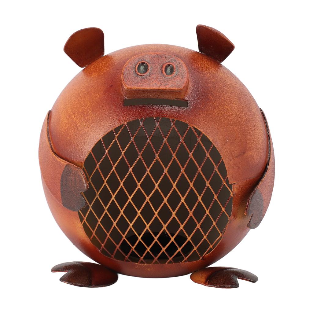 Animal Money Bank Cute Decorative Pig Shape Vintage Metal Coin Bank for Bedroom Living Room