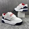 Niche country Velcro bread shoes men's brand thick-soled heightening white shoes casual sports board shoes