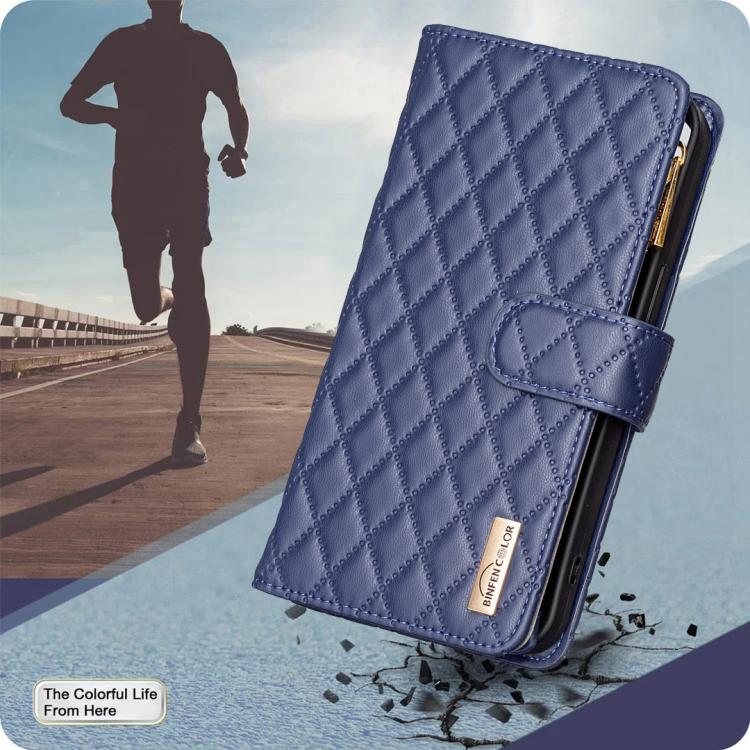 Diamond Lattice Zipper Wallet Leather Flip Phone Case For Redmi