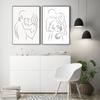 Романтический абстрактный плакат Lover Line Art Печать Пара Обнаженная картина на холсте Современная гостиная Минималистичная декоративная роспись