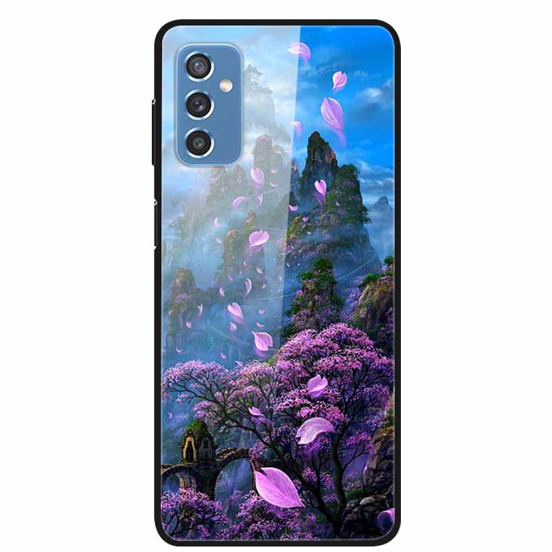 Для Samsung M52 5G Чехлы M23 5G M51 M02s Закаленное Стекло Жесткая Задняя Крышка Для Samsung Galaxy M23 5G Чехол для Телефона Fundas Capa M 52 5G