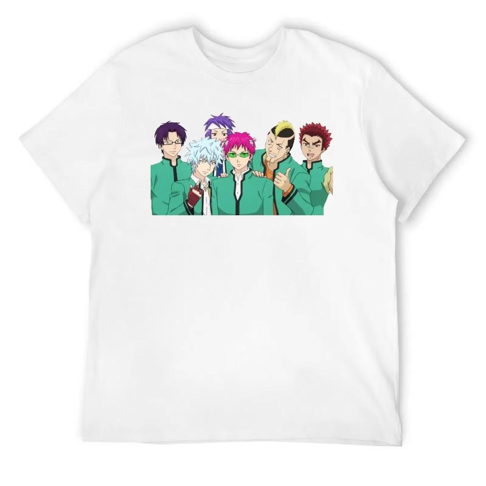 Saiki K Friend Group For Sale Футболки Графические Винтажные Футболки Круглый Вырез Спорт Юмор Графические Aactivity Конкурс Европейский Размер