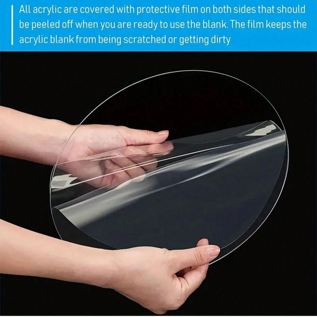 10-30cm Acrylic Cake Discs Transparent Round Cake Base Plate Reusable Cake Tray for Birthday Xmas Party Baking Kitchen Tools