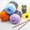 Молочный хлопок Вязальная шерсть Пряжа Рукоделие Окрашенная Для вязания крючком Рукоделие Свитер Шапка Куклы Шитье Вязальные инструменты