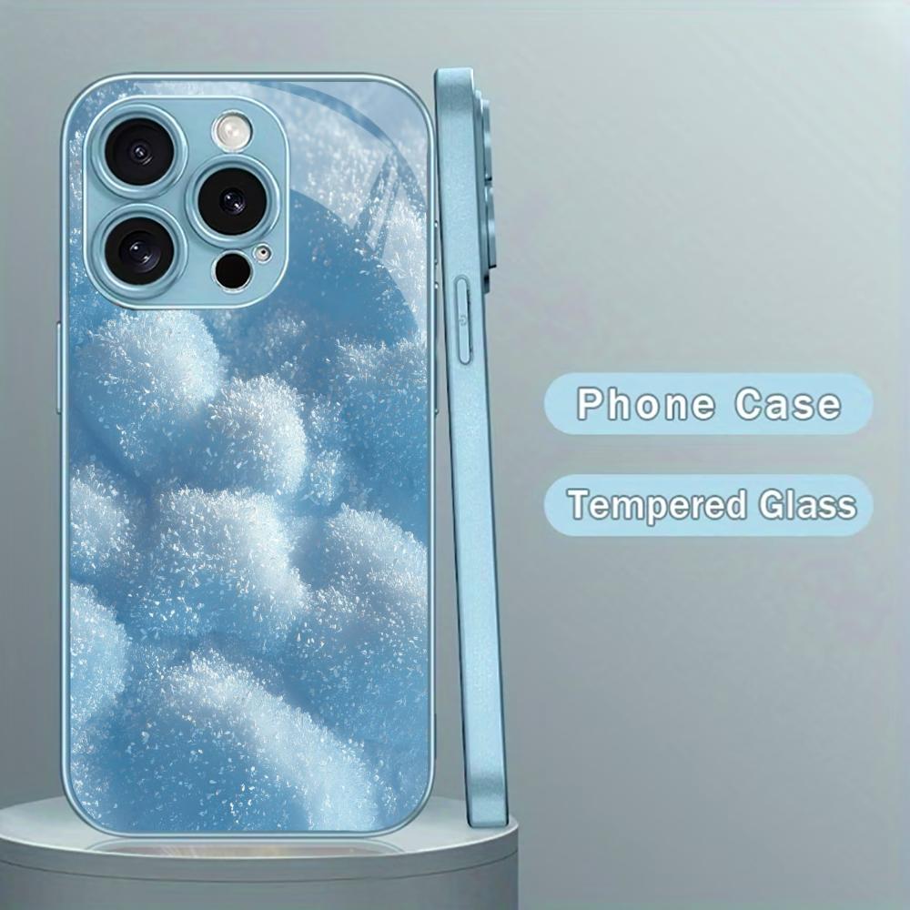 Крутая зимняя снежная печать для чехла iPhone 17 для coque iphone Модный чехол fundas Стекло для iPhone 17 16 15 14 13 12 11pm Pro Plus