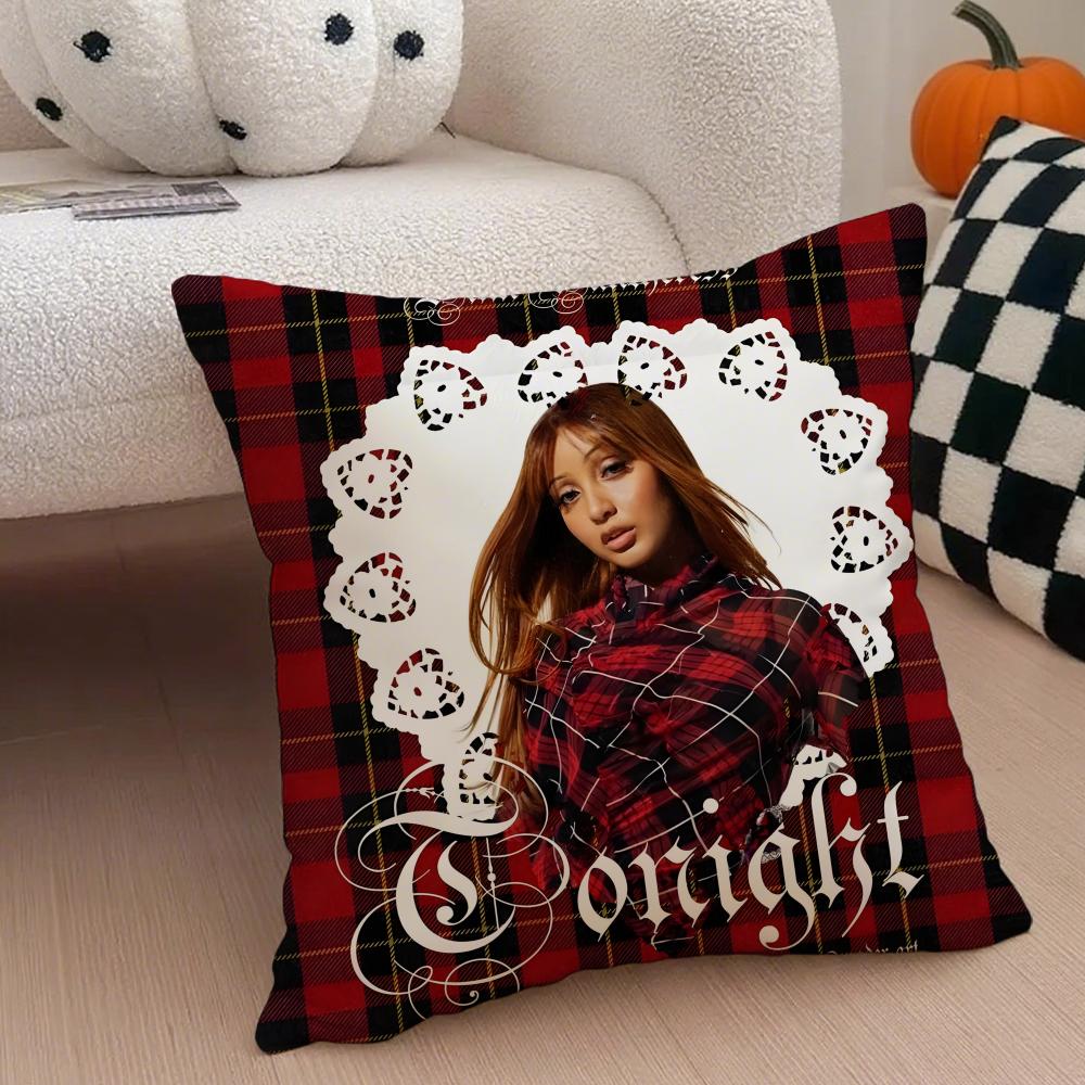 Singer PPink PPantheress Cushion Cover Throw Pillow Cover Hidden Button Durable Polyester Chair Cushion