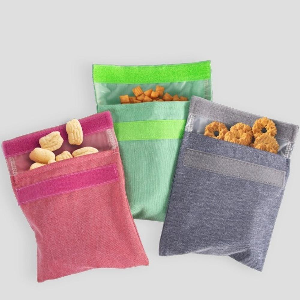 Portable Insulated Snack Bag Reusable Eco Food Pouch Washable Food Storage Compact Snacks Bags Adult