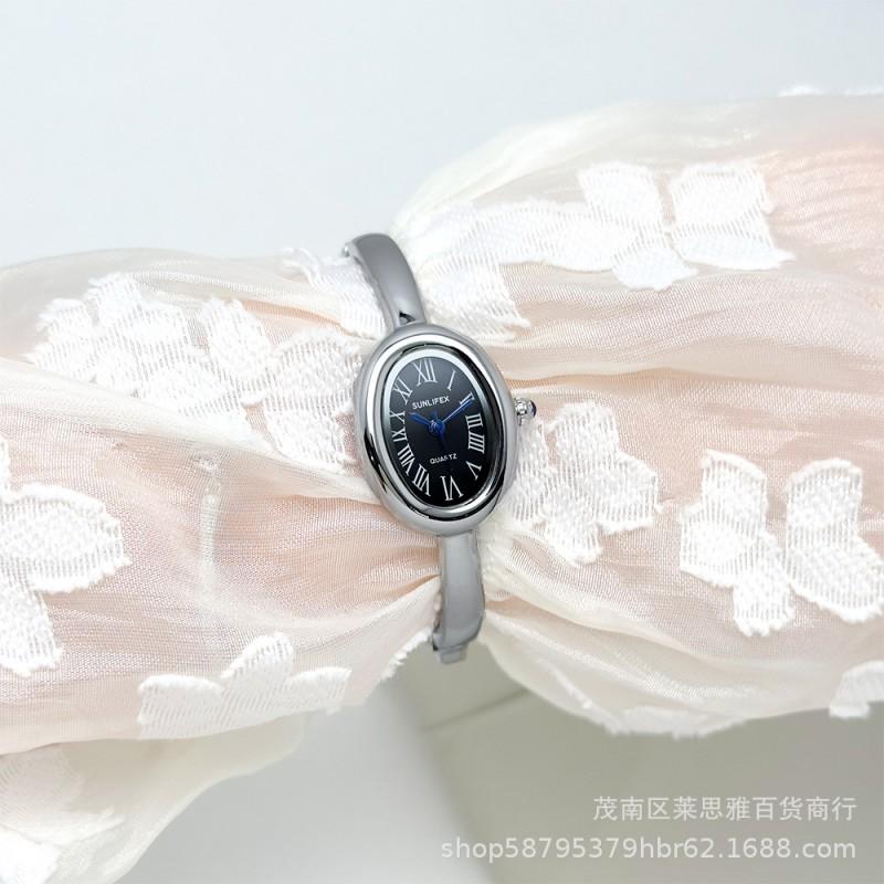 SUNLIFEX Womens Bracelet Watch Quartz Oval Fashion Wristwatch Jewelry Bath Style