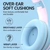 DR-57 Cat Ear Bluetooth Headphones, Wireless Over-Ear LED Gaming Headset with Mic, Gradient Color Flash Cat Ear Headphones for Girls Kids Teens