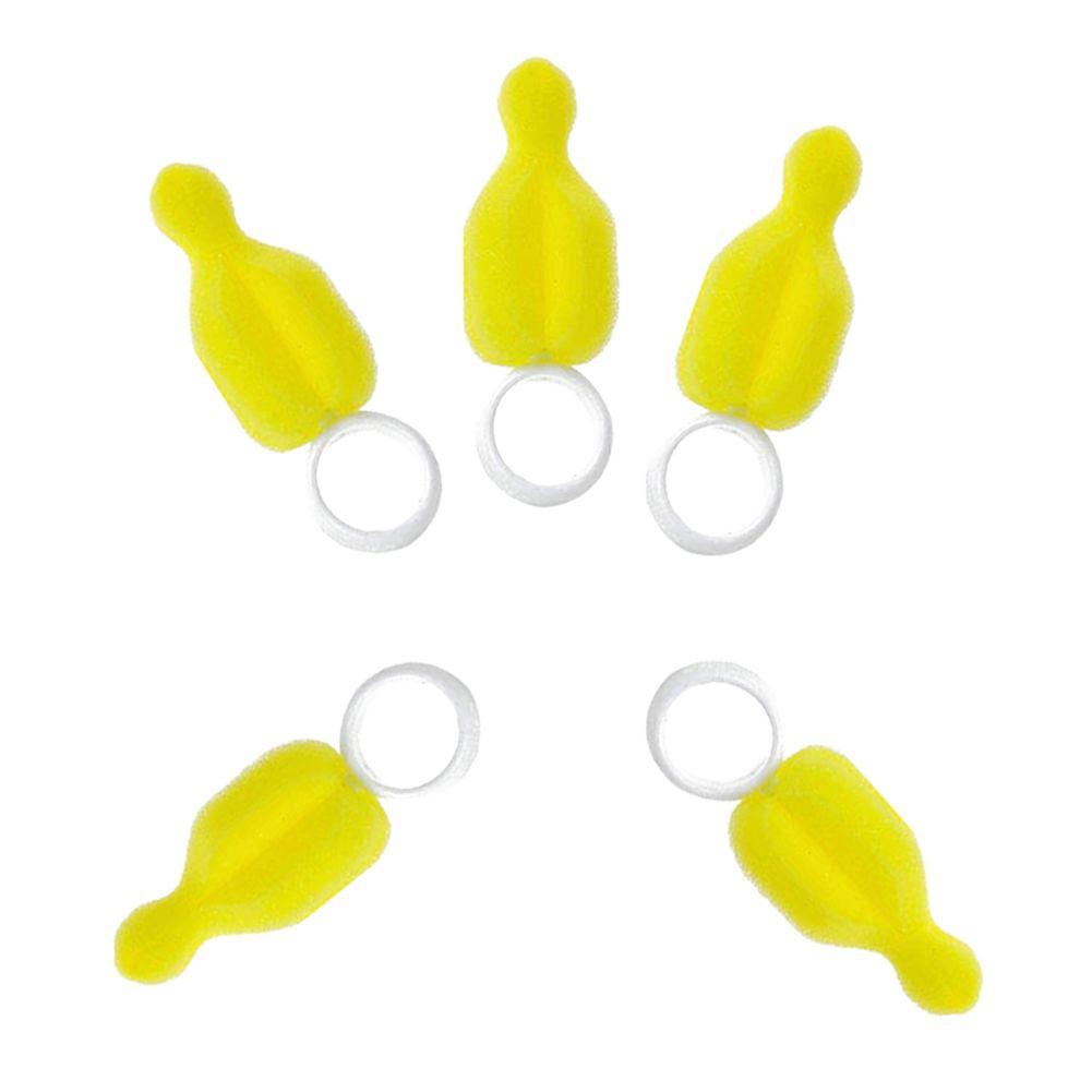 clean Sponge Yellow Feeding Bottle Brushes Pacifier Cleaner 360 Degree Rotating Baby Nipple Brush