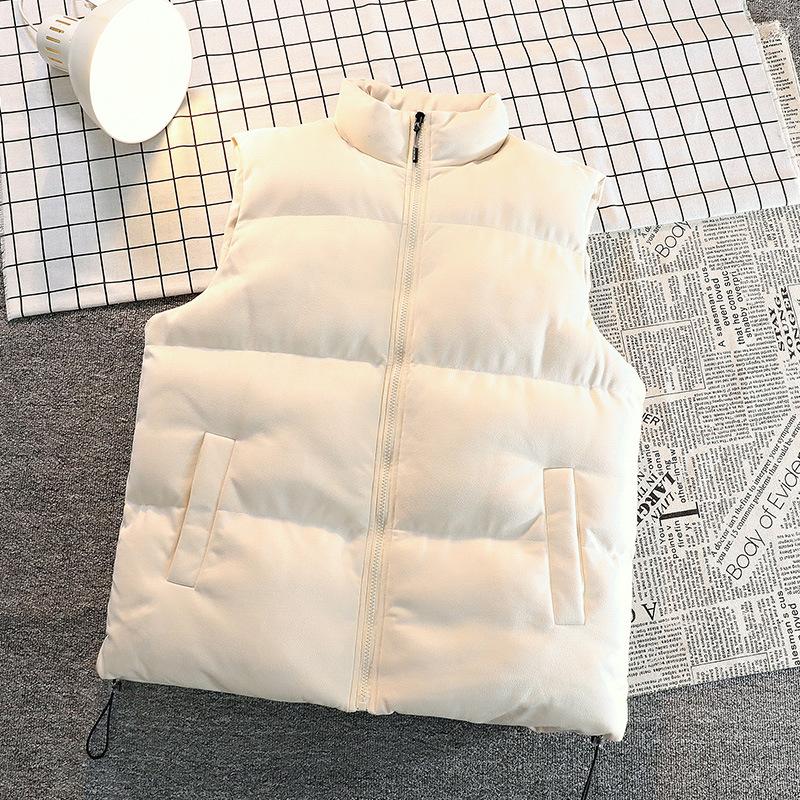 Замшевый повседневный жилет мужской и женский осенне-зимний утолщенный однотонный парный модный с воротником-стойкой хлопковый жилет мужской