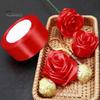 1 Roll 22m 4cm Wide Satin Wedding Ribbon Roll Gift Wrapping Bouquets Bow Making Decoration Home Decor