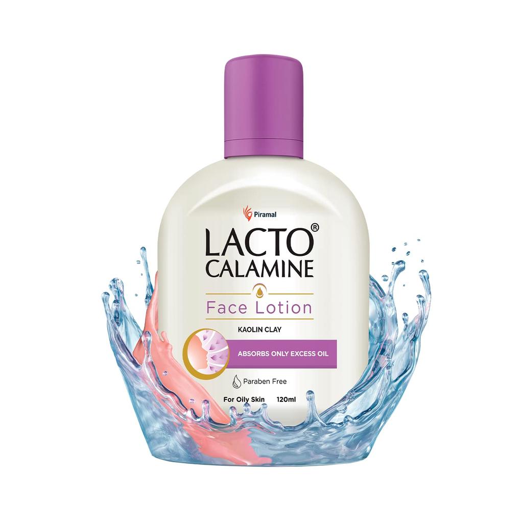 Лосьон для лица Lacto Calamine для баланса жирности - Жирная кожа - 120 мл и Очищающее средство для лица Lacto Calamine с активированным углем, алоэ вера и экстрактом чайного дерева для