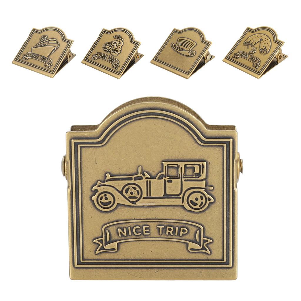 Латунный зажим, винтажный декоративный зажим с сильной силой зажима для журнала, блокнота, чертежей, Pa