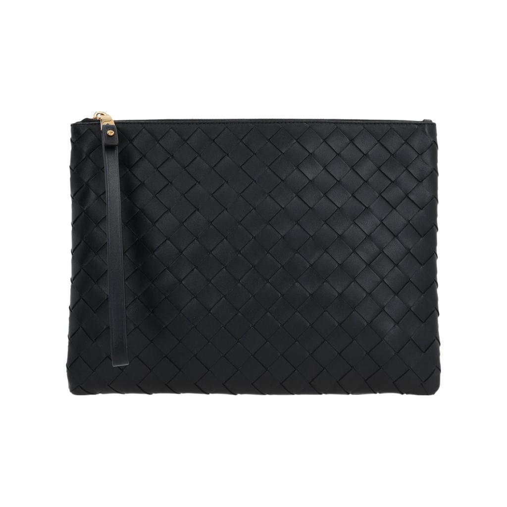 Bottega Veneta Плетеная бахрома из овчины Клатч Женский клатч Черный 749922VCPP38425