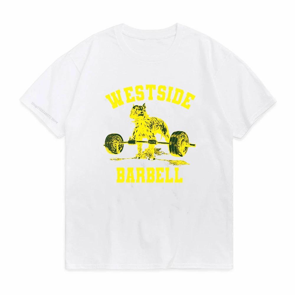 Футболка с принтом Westside Barbell Летняя Повседневная Свободный Топ Футболка Винтажная Аниме Одежда Смешной Стиль Круглый Вырез Короткий Рукав Футболка