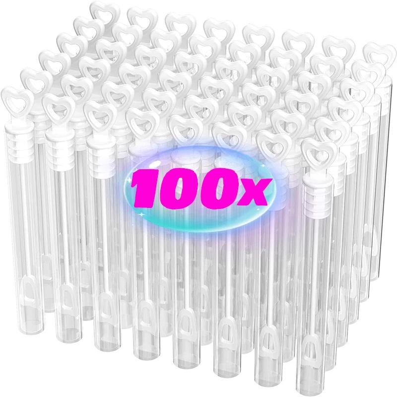 10/100 шт. прозрачная палочка в форме сердца для мыла, пузырьковая бутылка для дня рождения, свадьбы, вечеринки, украшения, подарки, сувениры для детского душа, детские игрушки