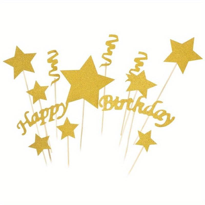 Happy Birthday Cake Topper for Cake Decoration Birthday Wedding Party Supplies Baking Accessories