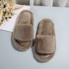 Fashion Fashion Home Shoes Women Flats Cross Straps Slippers 2025 Slides Women Casual Home Shoes Women Flat Plush Cross Straps Slippers