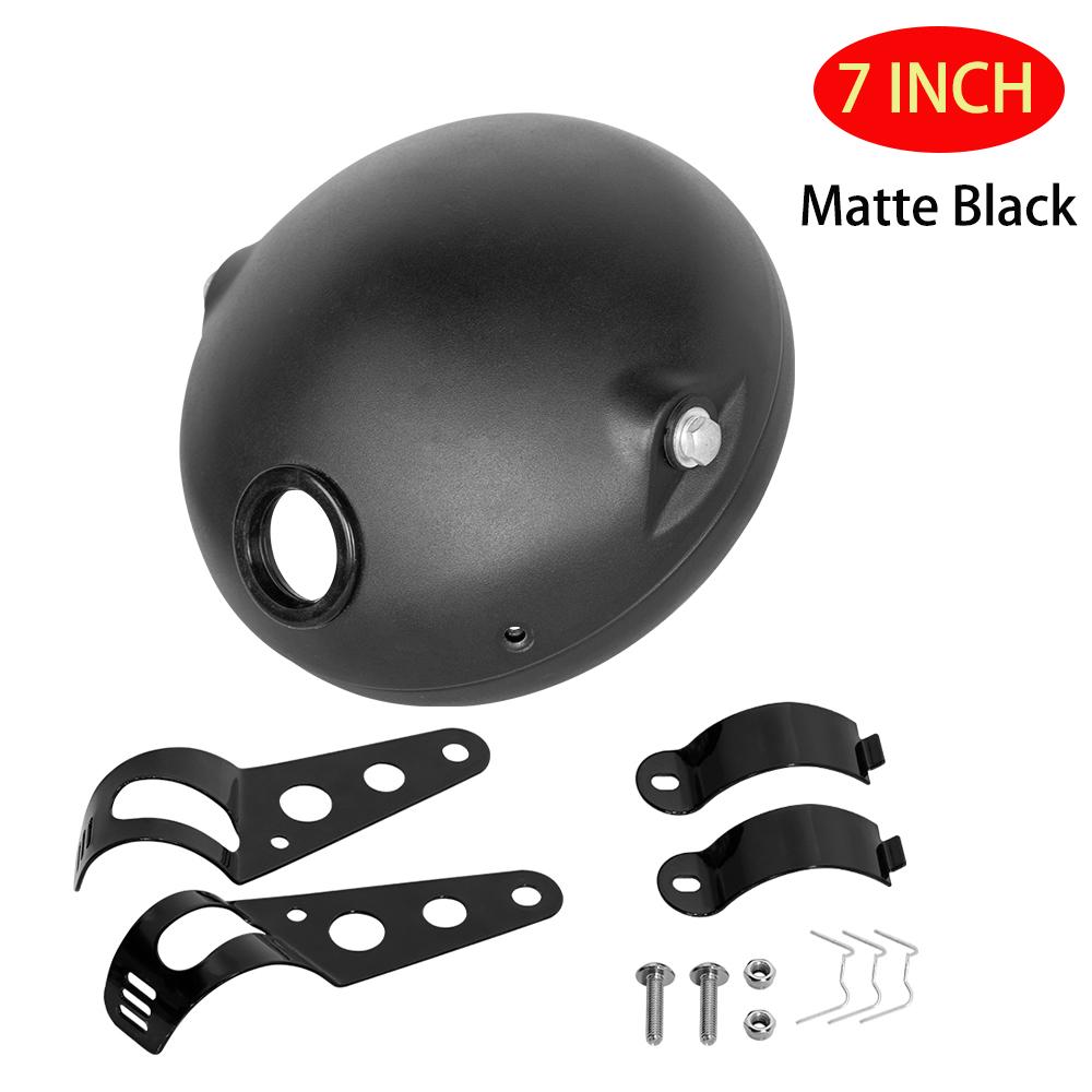 7inch LED Motorcycle Headlight Universal 7.5" Round Head Light For Cafe Racer Bobber Honda