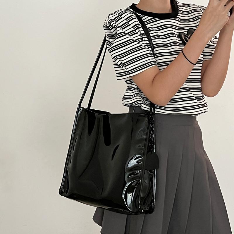 Модные женские сумки на ремне из лакированной кожи, винтажные женские повседневные сумки-тоут, большая вместительная женская сумка для покупок