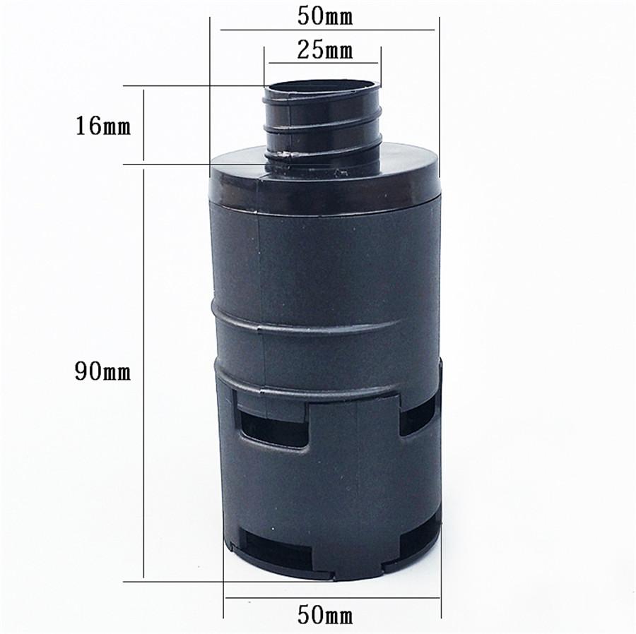 2×25mm Diesel Combustion Auto Heater Air Intake Filter Plastic Black for Webasto/for Eberspacher Auto Heater