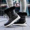 2024New Women's Snow Boots Outdoor Waterproof Leather Boot Non Slip Platform Boots for Women Plush Warm Winter Boots Botas Mujer