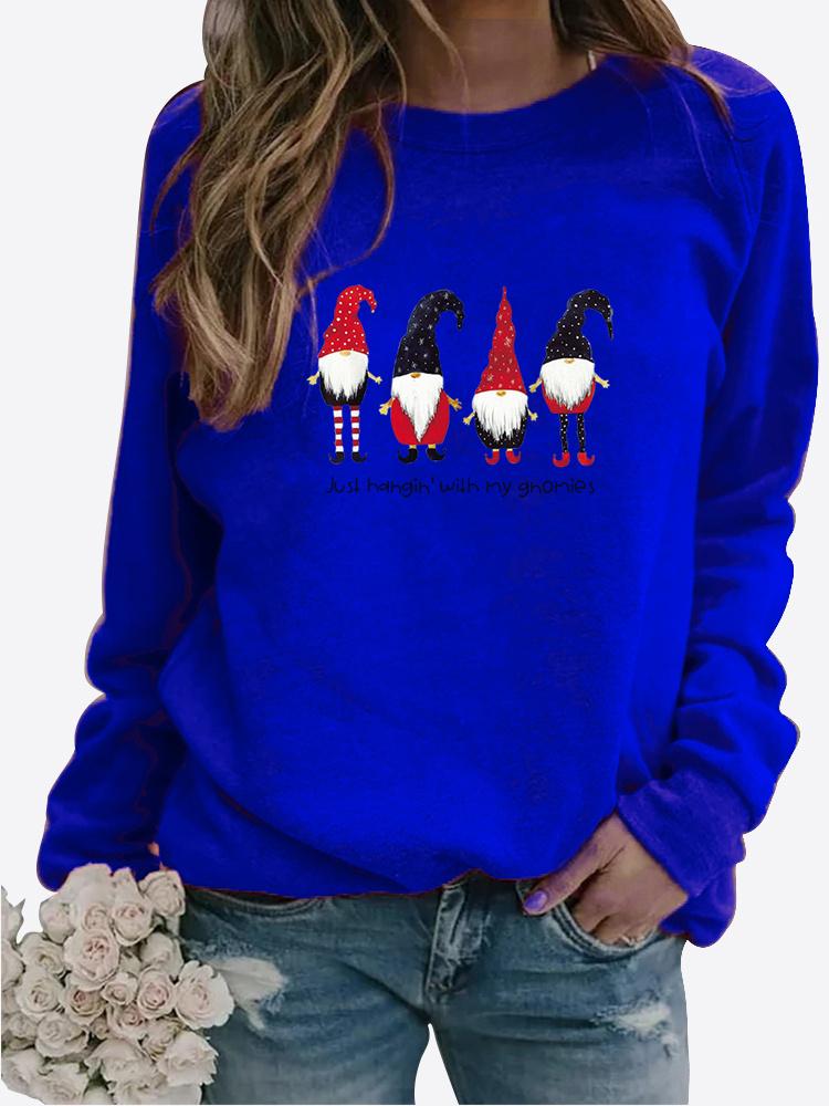 Осенний новый свитер, зимние женские топы с принтом, футболка, женская повседневная толстовка с круглым вырезом и длинными рукавами, блузка больших размеров