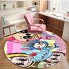 Labubu Print Round Rug, Washable Floor Carpet, For Entryway Dorm Laundry Room Office Study, Home Decor Birthday Christmas Gift