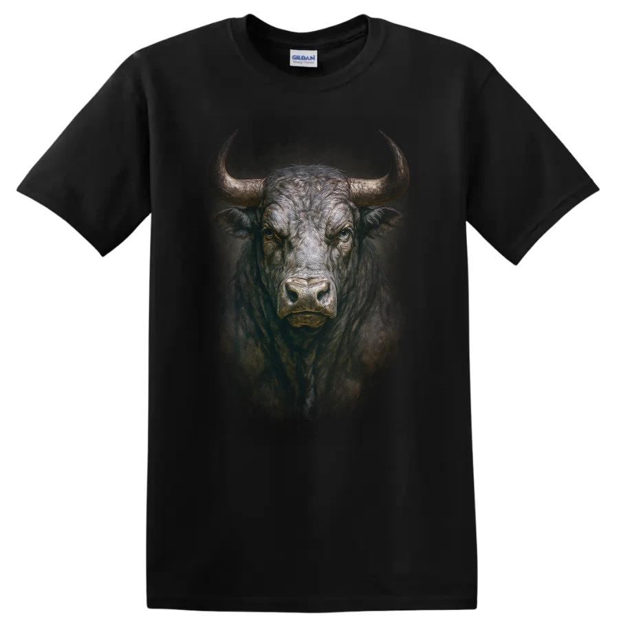 Taurus Bull Head T Shirt Fierce Zodiac Horoscope Animal Art Tee