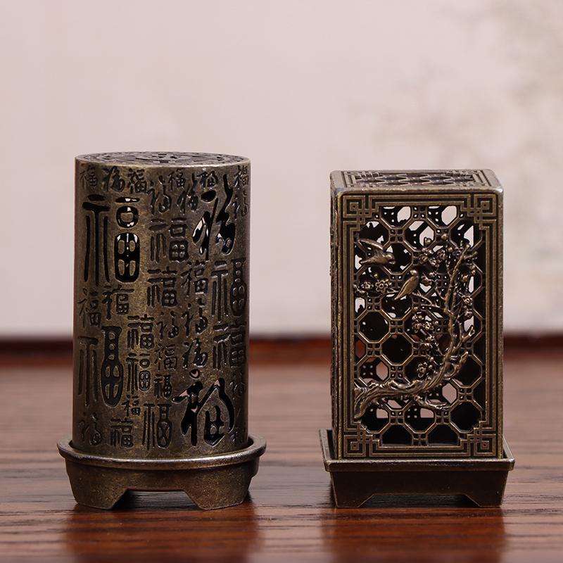 Квадратный круглый вертикальный держатель для благовоний из сплава, украшение для курильниц, ароматерапия, настольные аксессуары для дома